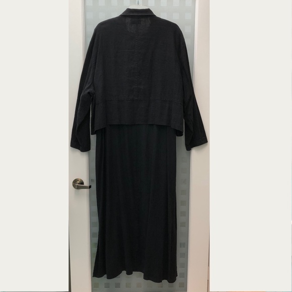 🎉2HP🎉 STUDIO EASE Linen A-Line Sleeveless Maxi Dress + Jacket Set, Vintage 24W - Picture 6 of 16